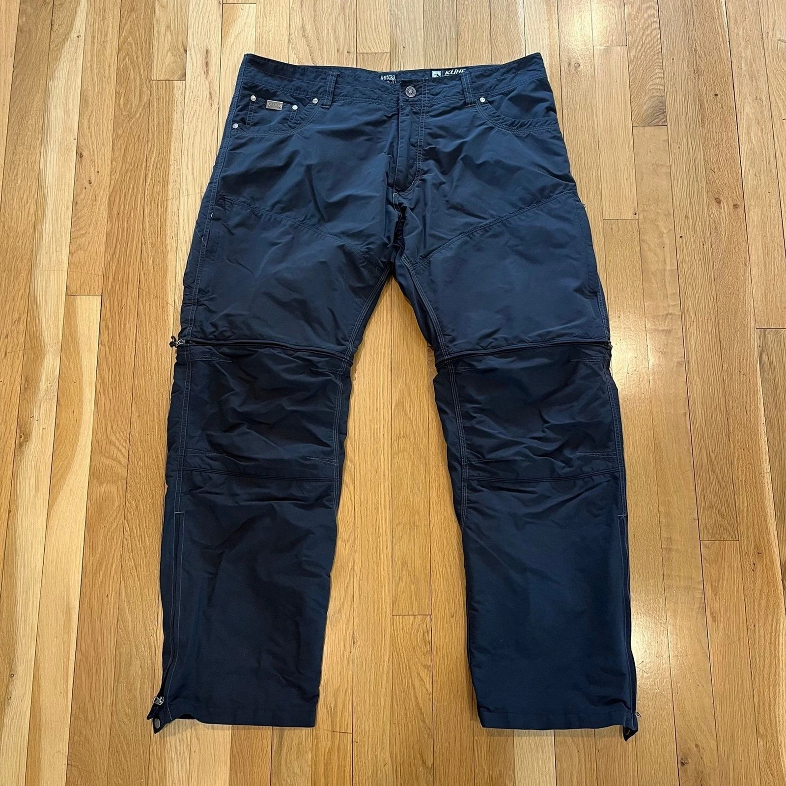 Kuhl Stealth Convertible Hiking Pants Cargo Zip Black Mens 40x32
