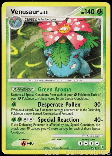 Venusaur (DPPt Supreme Victors) 13/147 Rare Deck Exclusives Pokemon MP