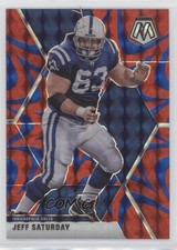 2020 Panini Mosaic Reactive Blue Mosaic Prizm Jeff Saturday #96 8d2