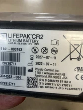 OEM - Lifepak CR2 AED Lithium Battery Pack 12V  (No Box) 7/2027