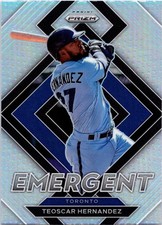 2022 Panini Prizm #E-9 Teoscar Hernandez Emergent Silver Prizm