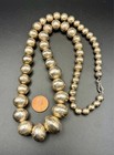 Vintage Sterling Silver Native American Style Bench Bead Necklace 24in — photo 4