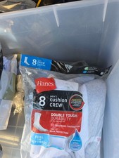 Hanes Men's Double Tough Durability Crew Socks, 8-Pack New