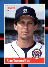 Alan Trammell 1988 Donruss #230 Detroit Tigers FREE SHIPPING AutographDen