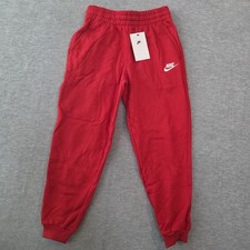 Nike Kids Club Fleece Joggers Red Youth Large Sweatpants FD3008-657 New
