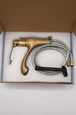 Brushed Brass Kitchen Mixer Tap Single Lever Vintage Sink Faucet