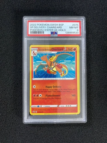 2022 Pokemon TCG English Promo Special Delivery Charizard SWSH #075 PSA8 IG93