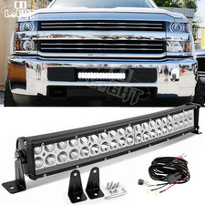 400W LED Light Bar w/ Lower Bumper Bracket +W...