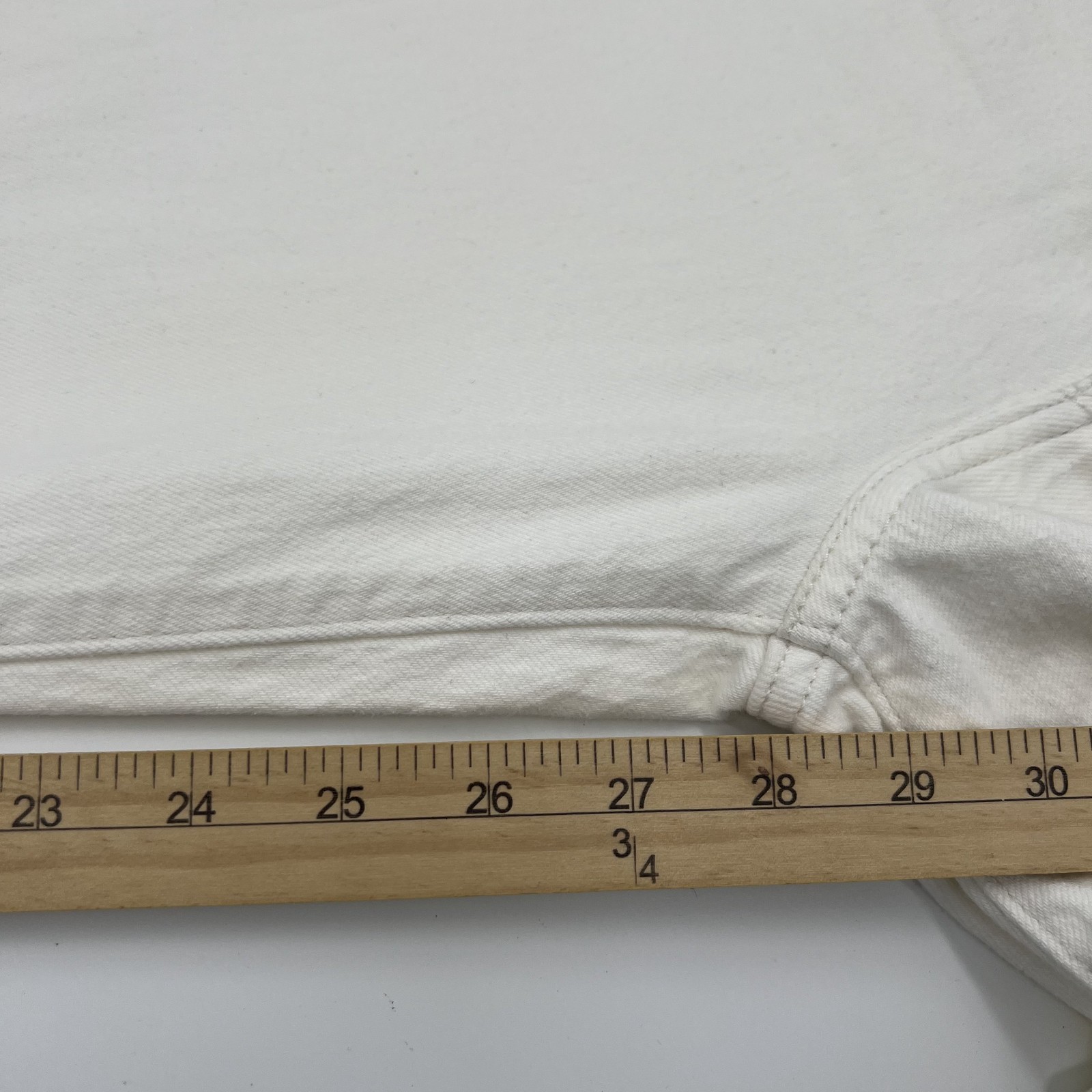 Levis Premium Ribcage Straight Ankle Jeans Womens Size 28 White Distressed NEW thumbnail 16