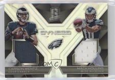 2017 Panini Spectra Synced Swatches 59/199 Carson Wentz Mack Hollins #13 n1u