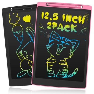 HAPPYMATE LCD Writing Tablet for Kids 12.5 Inch, Doodle inch, Black+pink
