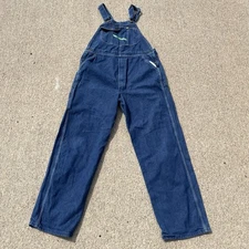 Key Blue Denim Jean Bib Overalls Mens Size 38X34 Railroader Trucker Farmer Wear
