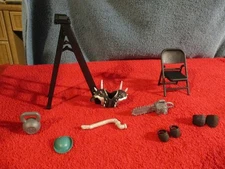 WWE  WWF ACTION FIGURE WRESTLING ACCESSORIES  LADDER CHAIR PIPE HAT SHOULDER PAD