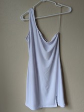 Rue 21 Sz M One Shoulder Sleeveless Dress White
