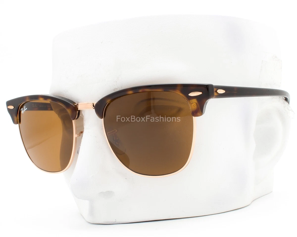 Ray-Ban Clubmaster Brown Brown Sunglasses for Men for sale | eBay