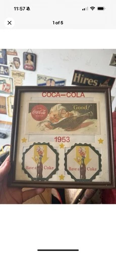 coca cola collectibles vintage 1953 Sprite Boy Coasters
