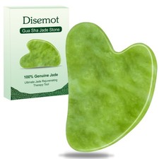 Disemot Gua Sha Facial Tools, Natural Anti-Aging Jade Beauty Skin-Care Green