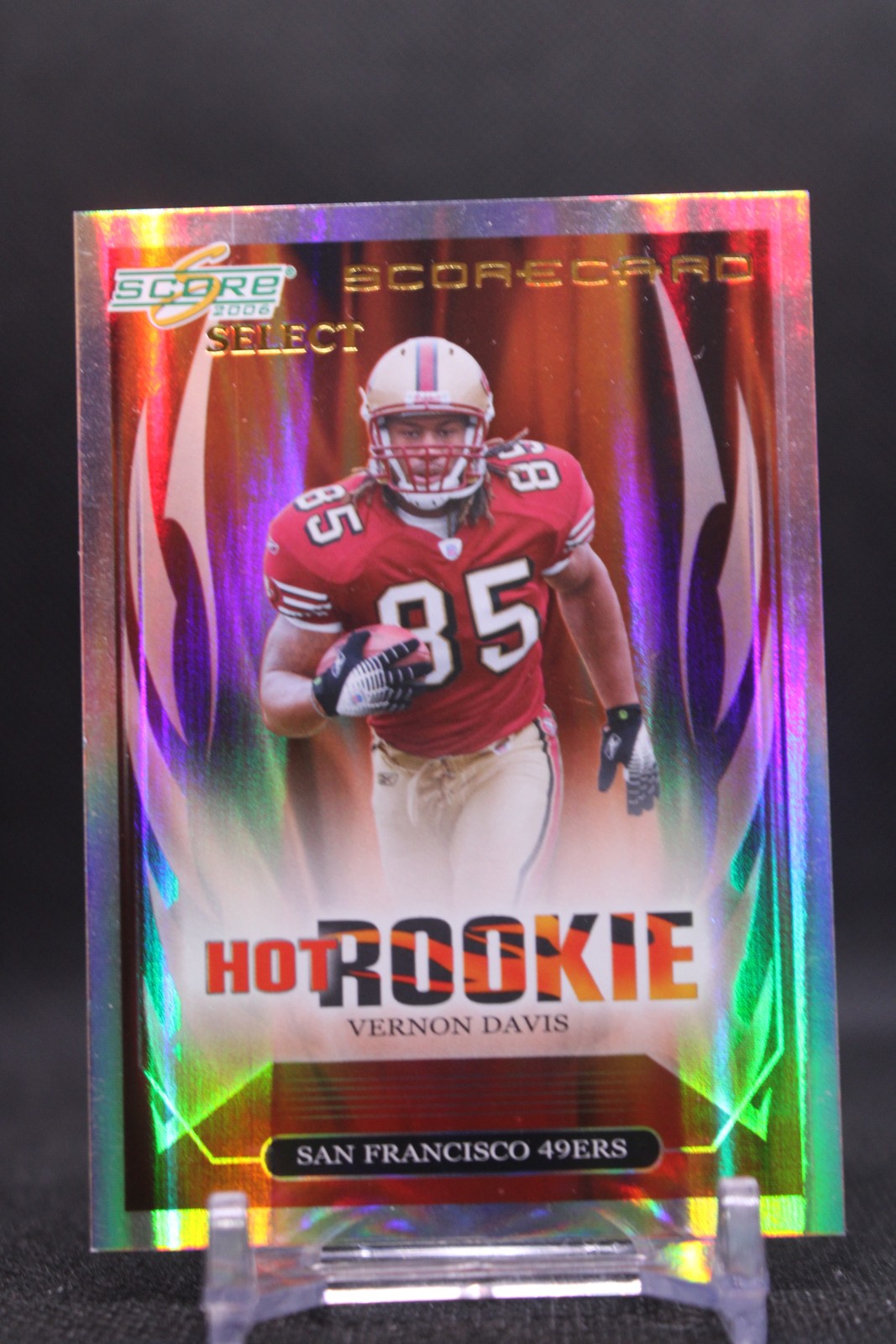 Vernon Davis Score Select Hot Rookies #17 Scorecard