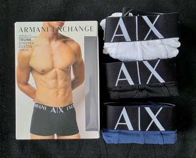 ARMANI EXCHANGE MEN S STRETCH COTTON TRUNKS UNDERWEAR SZ S  #XM000882-NWT
