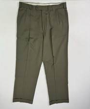 Brooks Brothers Madison Wool Dress Pants 35x29.5 Taupe Career Office Modern