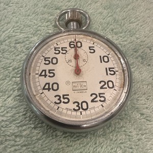 Ritter 7 Jewels Vintage Swiss Wind Up Stop watch - no glass - works pls read