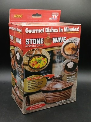 NEW! TeleBrands 7370 Stone Wave Microwave Cooker - Brown OPEN BOX #2