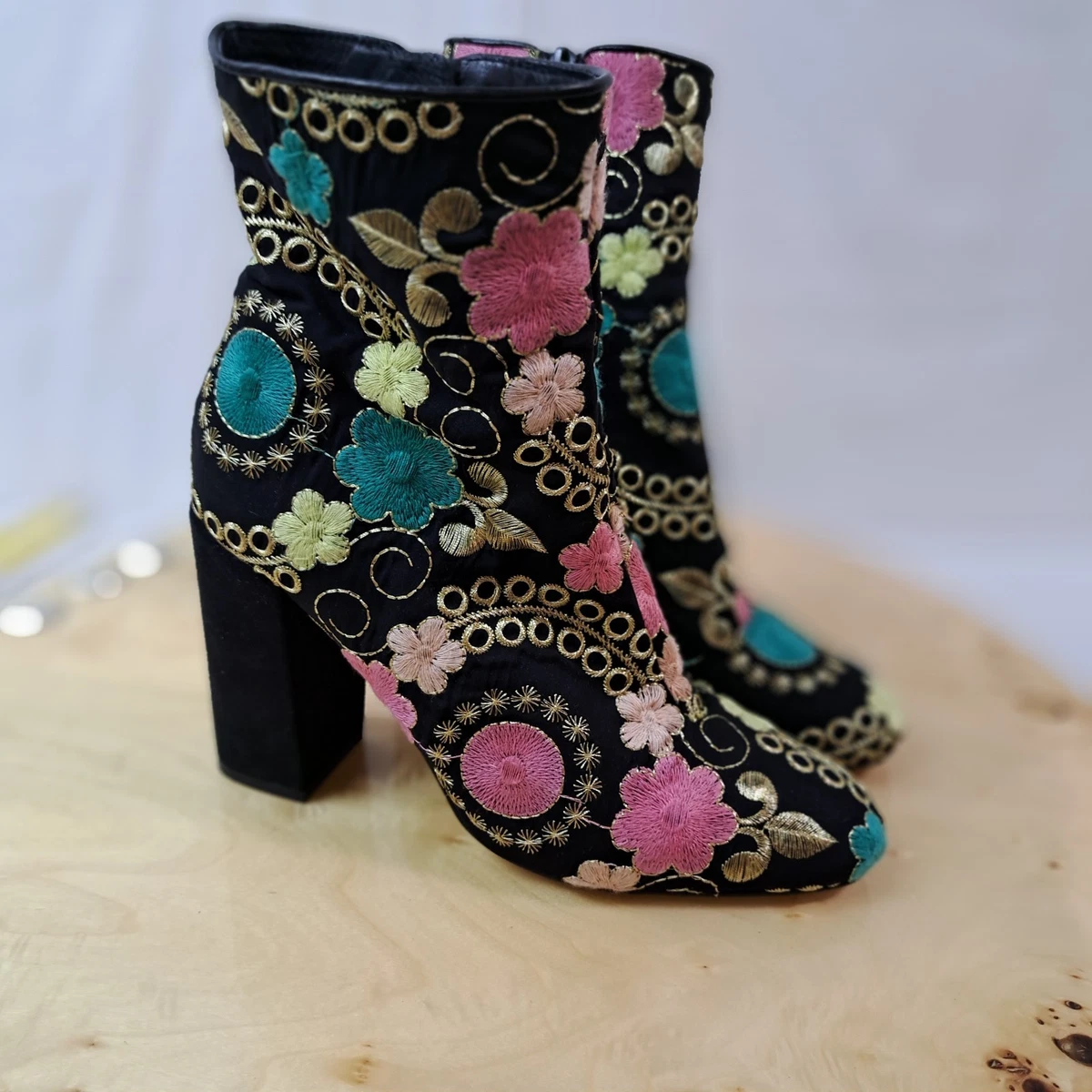 Escarpins à Talons Bloc Vert River Island - Taille UK 6, Neufs En Boîte, Prix Conseillé 45€