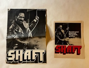 2 Shaft Original 1971 Movie Pressbooks Black and White Promotional Material