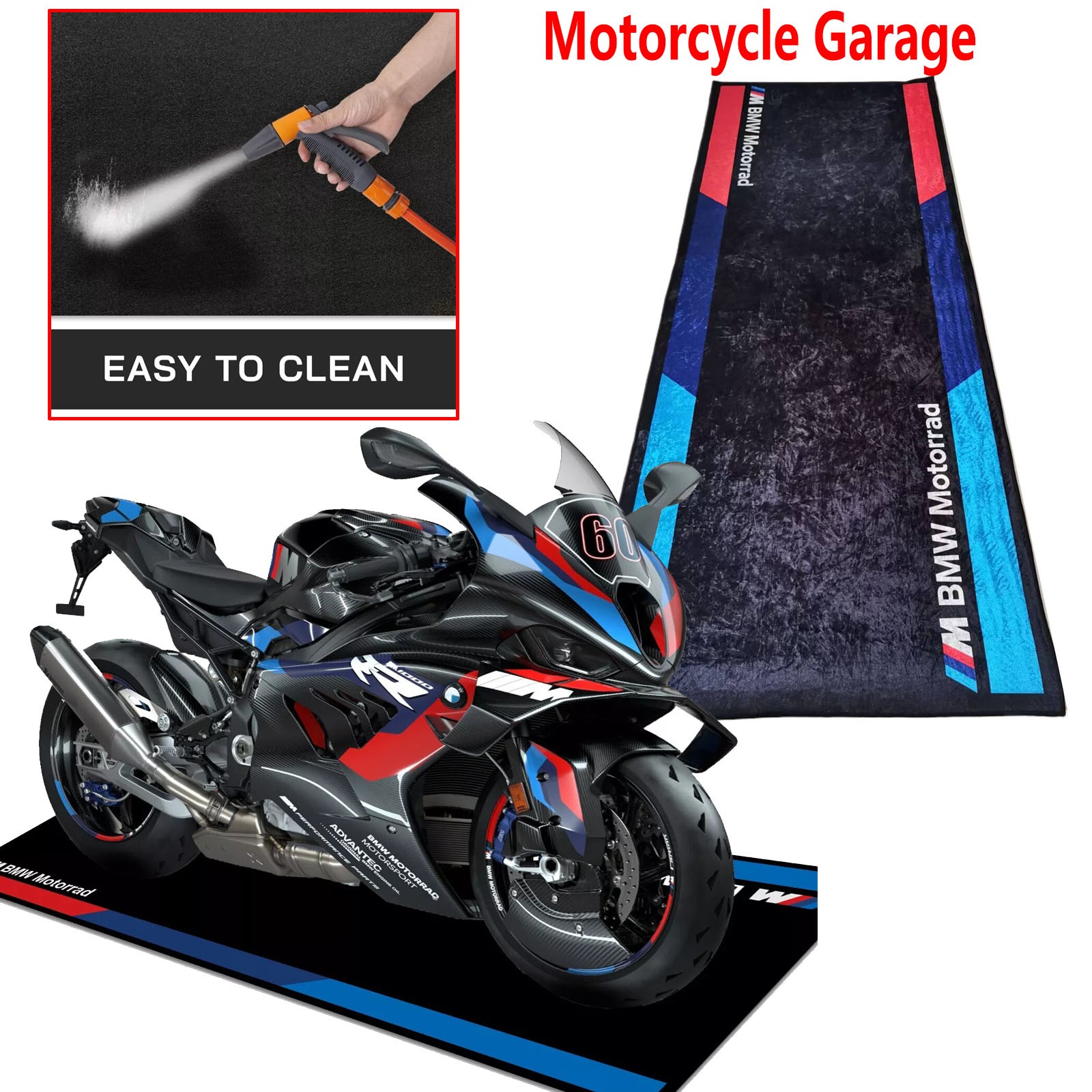 For BMW Motorrad Folding Carpet Floor Mat Anti-slip Motorcycle Garage Mat Shop