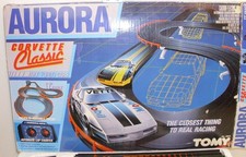 AURORA AFX TOMY CORVETTE CLASSIC SLOT CAR SET 1986 8604 BOXED WITH CARS