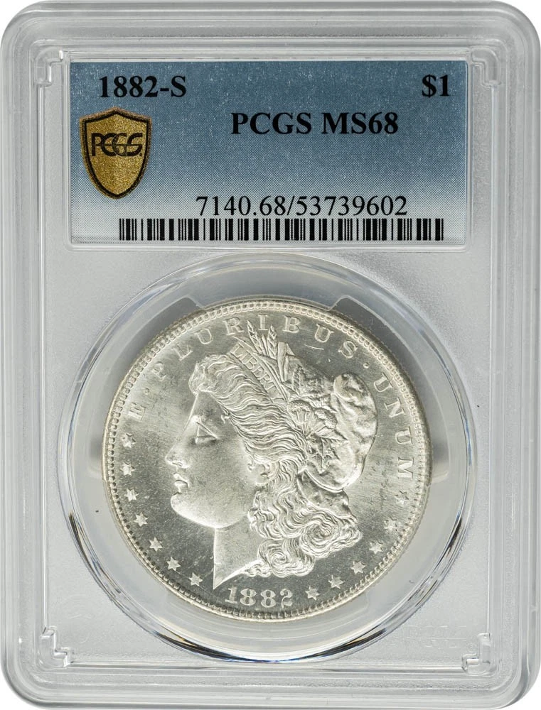 1882-S Morgan Silver Dollar $ MS68 Secure PCGS 951235-1