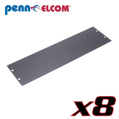 Eight Pack Penn Elcom R1285/3UK Blank Rack Panel 3U
