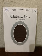 2 Pr Christian Dior Ultra Dior Nylon Stockings Ultra Sheer Sandalfoot Size 11M