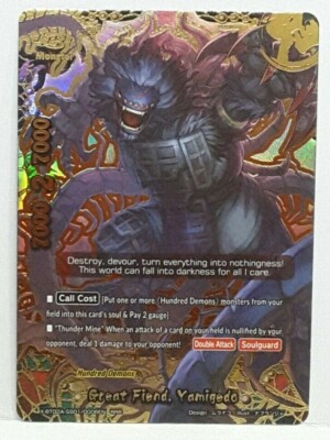 Buddyfight Großartig Fiend, Yamigedo X-BT02A-SS01/0006EN Rrr Hundred Demons