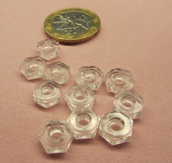 Hex Nut, Polycarbonate, 6-32 Thread x 5/16