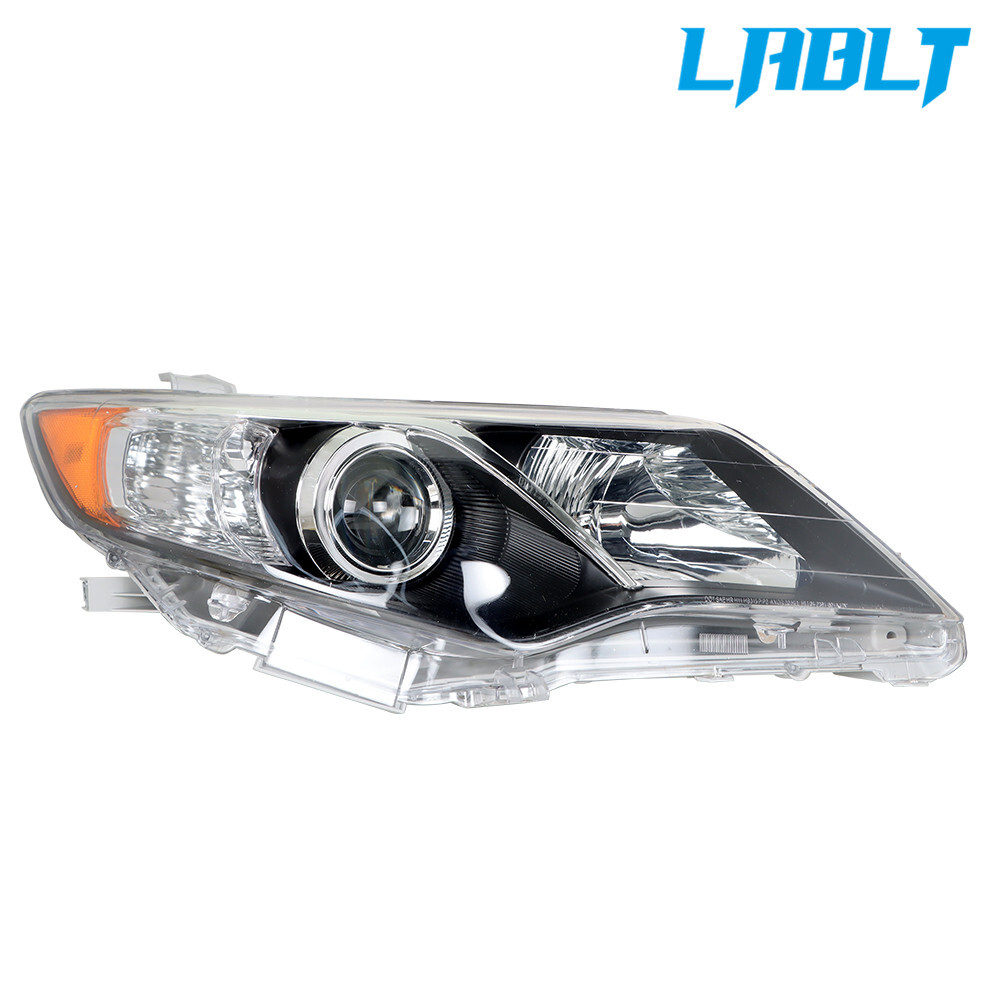 LABLT Projector Headlights Pair Halogen For 2012-2014 Toyota Camry LE SE Black
