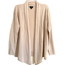 J. Crew Cashmere Open Cardigan Sweater Small Heather Camel Beige Neutral K9919