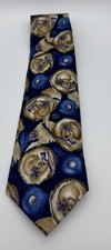 Vtg Jerry J. Garcia Collectors Edition Tie Abstract Blue Gold Men's Necktie