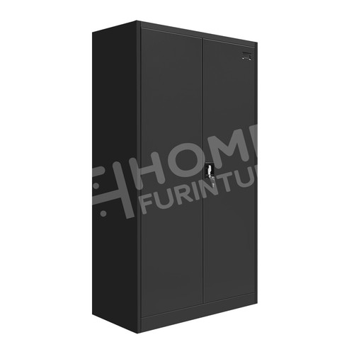 185cm Steel Storage Cabinet Metal 2 Doors Office Garage Locker Cabinet Black - Picture 11 of 11