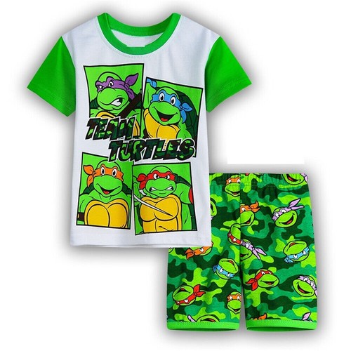 Kids Boys Ninja TurtlesPrint Pajamas Outfit T-Shirt Shorts Set Casual Sleepwear# - Picture 8 of 13