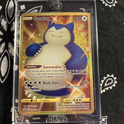 Pokémon TCG Snorlax Chilling Reign 224/198 Holo Secret Rare