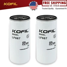 【2X】Replaces Fleetguard LF667 Oil Lube Filter Replaces Wix 51791 