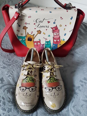 Goby Schuhe Gr.40+Tasche(Cat Lovers) top Zustand!Tierfreier/Nichtr.haush.