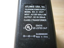 Atlinks USA Telephone Power Supply Model 5-2527