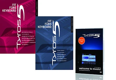 Zubehörset für Yamaha Tyros 5 Keyboard Lern DVD f- T5 Buch 1 und Buch 2 !