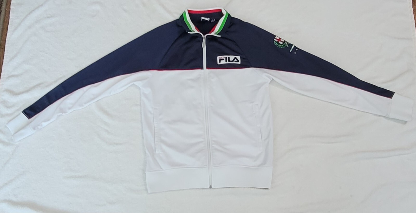 Giacca Track Vintage Fila Sport Uomo S Italia Calcio Footbul Full Zip