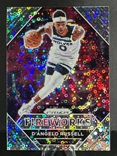 2020-21 Prizm D'Angelo Russell Fireworks Fast Break Prizm Rookie RC #9