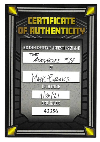 Avengers #37 Fortnite wrap around Variant SIGNED Mark Brooks w/COA! NM - Picture 3 of 3