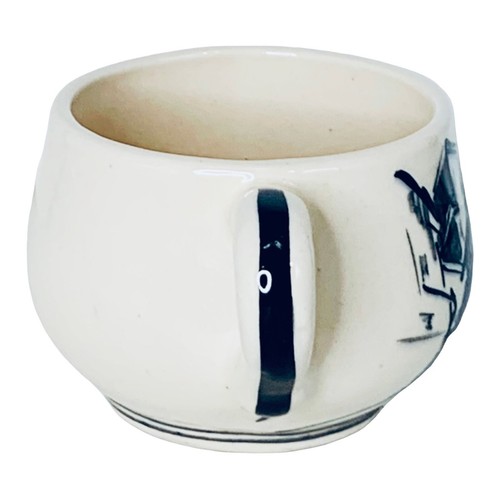 RARE Guanajuato Mexico Art Pottery White Black Hand Painted Mug NEW - Picture 3 of 6