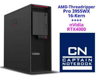LENOVO THINKSTATION P620 AMD THREADRIPPER 3955WX NVIDIA RTX4000 128G-ECC 9TB GAR